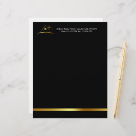 ゴールデンモダンハウスロゴ実在エテート レターヘッド