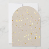 ゴールデンモダンハートニュートラルOhベビーシャワー 招待状 (裏面)