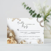 ゴールデンモダンバラ春の結婚式応答カード 出欠カード (スタンド正面)