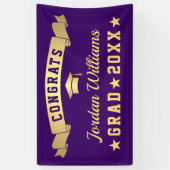 ゴールデンモダンパープル卒業パーティー2024 横断幕 (縦)