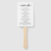 ゴールデンモダンフォト葬儀プログラム ハンドファン (裏面)