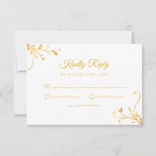 ゴールデンモダンフローラミニマルキンセアニェラ 出欠カード (正面)