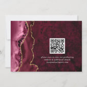 ゴールデンモダンブルゴーニュ大理石卒業パーティー 招待状 (裏面)