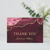 ゴールデンモダンブルゴーニュ大理石瑪瑙 サンキューカード (スタンド正面)