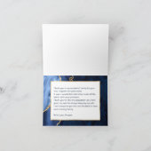 ゴールデンモダンブルーマーブルゲート卒業パーティー サンキューカード (内部)