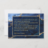 ゴールデンモダンブルーマーブルゲート卒業 サンキューカード (裏面)