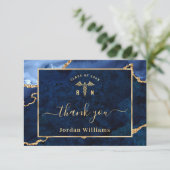 ゴールデンモダンブルーマーブルゲートRN卒業 サンキューカード (スタンド正面)