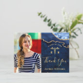 ゴールデンモダンブルーマーブルゲートRN卒業 サンキューカード (スタンド正面)