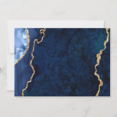 ゴールデンモダンブルーマーブルRN看護卒業 サンキューカード (裏面)