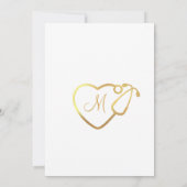 ゴールデンモダンホワイト看護学校卒業 招待状 (裏面)