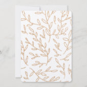 ゴールデンモダンリースハート結婚式招待状 招待状 (裏面)