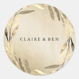 ゴールデンモダンリーフリース結婚ズシール ラウンドシール