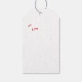 ゴールデンモダンレトシンプルリーバー犬の愛クリスマス ギフトタグ (裏面)