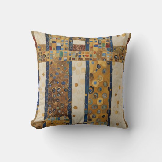 ゴールデンモダン抽象芸術 クッション (正面)