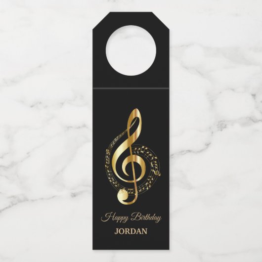 ゴールデンモノグラムのクレフ、 音符記号 ボトルネックタグ (裏面)