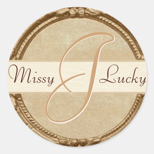 ゴールデンモノグラムのシール/シール ラウンドシール (正面)