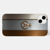 ゴールデンモノグラムエンブレムA Case-Mate iPhoneケース (裏面 (横))