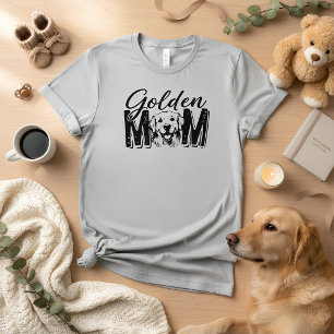 ゴールデンモムTシャツ   かわいいゴールデンレトリバーの母のデザイン トライブレンドＴシャツ
