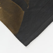 ゴールデンモンステラ：豪華芸術的な構図 フリースブランケット (角)