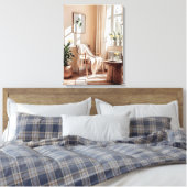 ゴールデンモーニング – トランクルサンライト&コージーインテリア キャンバスプリント (インサイチュ (寝室))