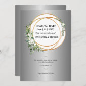 ゴールデンモーメント：私たちの日付の保存招待状 招待状 (正面/裏面)