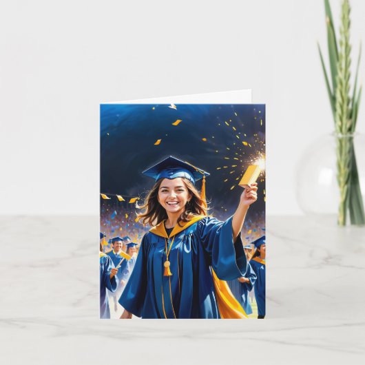 ゴールデンモーメント – 高校卒業祝 カード (正面)