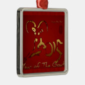 ゴールデンヤギ2015 -中国のとベトナム新年 メタルオーナメント (右)