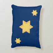ゴールデンユダヤ星のダークブルー アクセントクッション (裏面(縦))