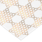 ゴールデンユダヤ星ハニカムオンホワイトラージ テーブルクロス (アングル)