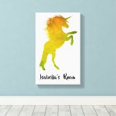 ゴールデンユニコーンガールズルーム キャンバスプリント (インサイチュ (ウッドフロア))