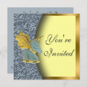 ゴールデンユニコーンパーティの招待状 招待状 (正面/裏面)