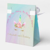 ゴールデンユニコーンレインボーありがとうリボン付きテント フェイバーボックス (裏面サイド)