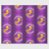 ゴールデンユニコーンレインボークプルプル ラッピングペーパー (フラット)