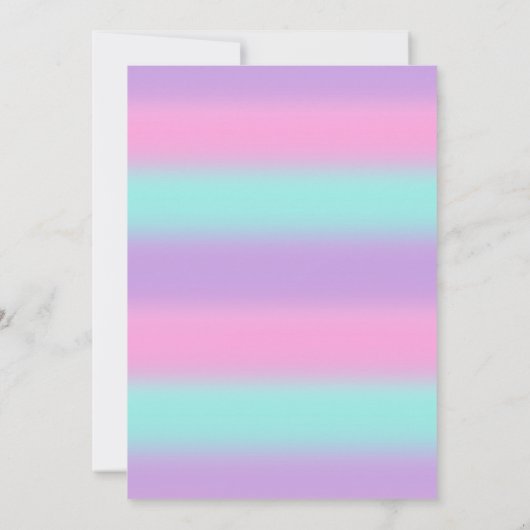 ゴールデンユニコーン誕生日招待状 招待状 (裏面)