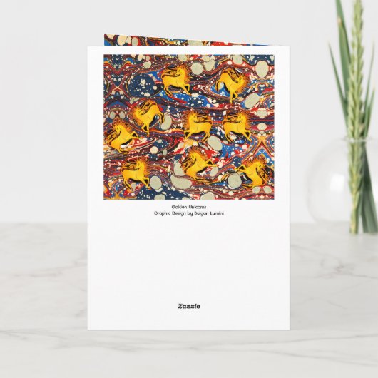 ゴールデンユニコーン，赤い青のマルリーエフェクト誕生日 シーズンカード (裏面)