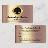 ゴールデンユニークアポイントメントカードバラ金ゴールドロゴ 名刺 (正面/裏面)