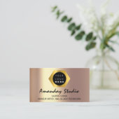 ゴールデンユニークアポイントメントカードバラ金ゴールドロゴ 名刺 (スタンド正面)