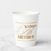 ゴールデンユリテーマ大人パーティー 紙コップ (裏面)