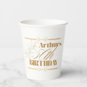 ゴールデンユリテーマ大人パーティー 紙コップ (正面)