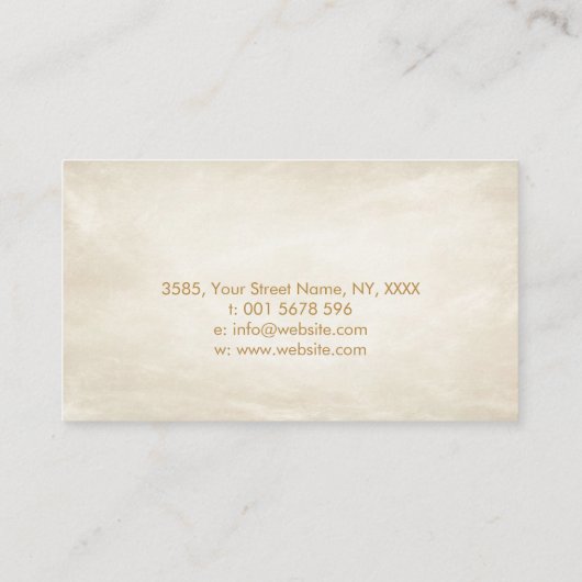 ゴールデンヨガの木 名刺 (裏面)