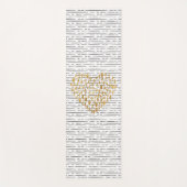 ゴールデンヨガシルエットハートの形 ヨガマット (正面)