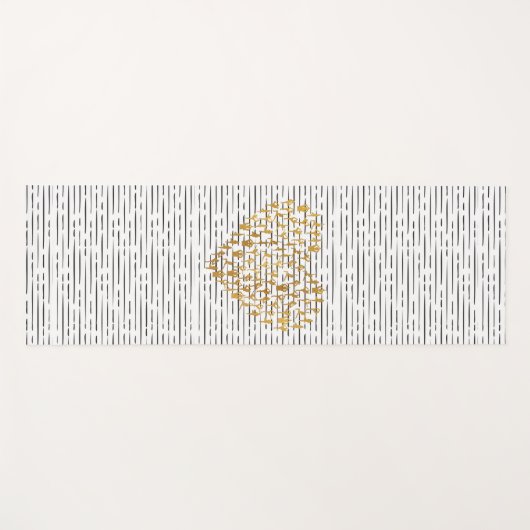 ゴールデンヨガシルエットハートの形 ヨガマット (正面(横))