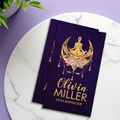 ゴールデンヨガロータスムーン – アメジスト蛍石 名刺