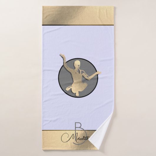 ゴールデンヨギシルエット バスタオル (バスタオル)