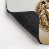 ゴールデンライオンシンボル 高級メタルスタイル 🦁 マウスパッド (コーナー)