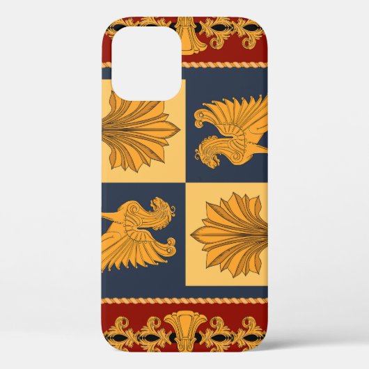 ゴールデンライオンズ:アールヌーボースカーフデザイン Case-Mate iPhoneケース (裏面)