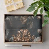 ゴールデンライオンポートレートホワイトフローララグジュアリーブティック 薄葉紙 (ギフト)