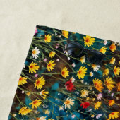 ゴールデンライオンライオネスカラフルワイルドフラワー ビーチタオル (インサイチュ)