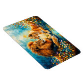 ゴールデンライオンライオネスカラフルワイルドフラワー マグネット (右側)