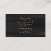 ゴールデンライオンロゴ |黒の背ストライプの景 名刺 (裏面)